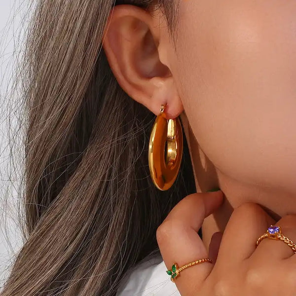 Chunky Gold Hoops