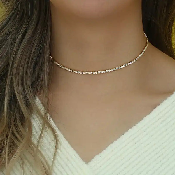 Tennis Gold Necklace