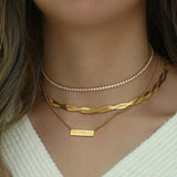 Tennis Gold Necklace